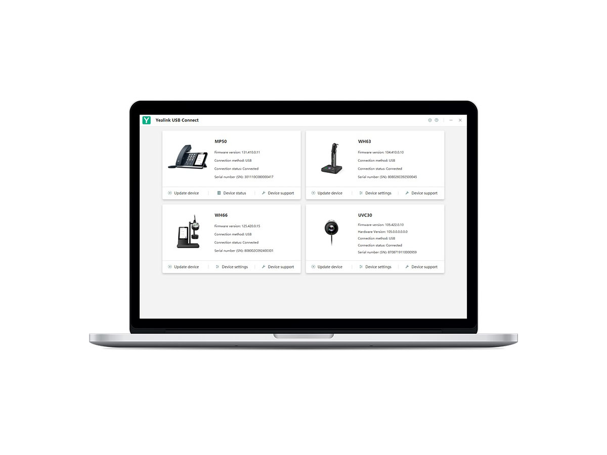 Платформа управления USB-устройствами Yealink USB Connect